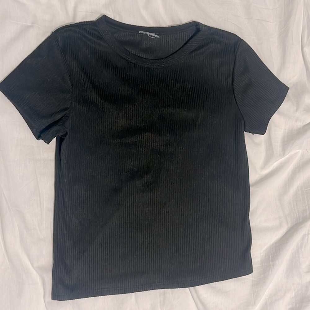 Black Short Sleeve Top